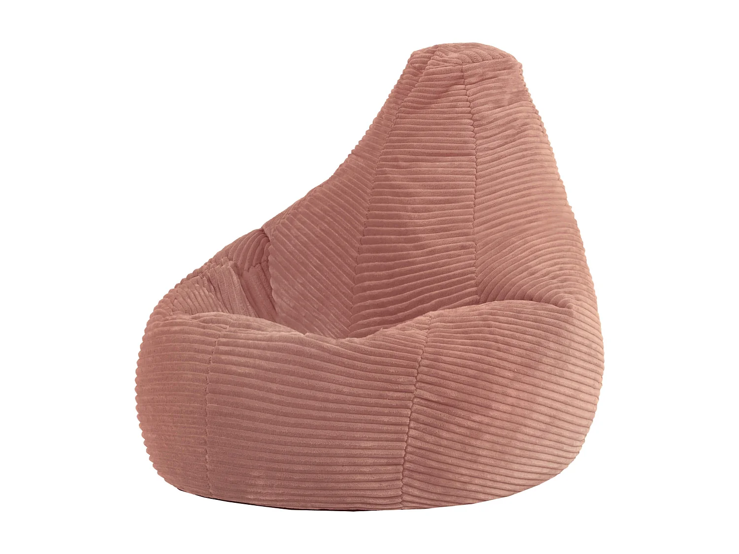 Pouf inclinable enfant velours côtelé rose aube - DALTON