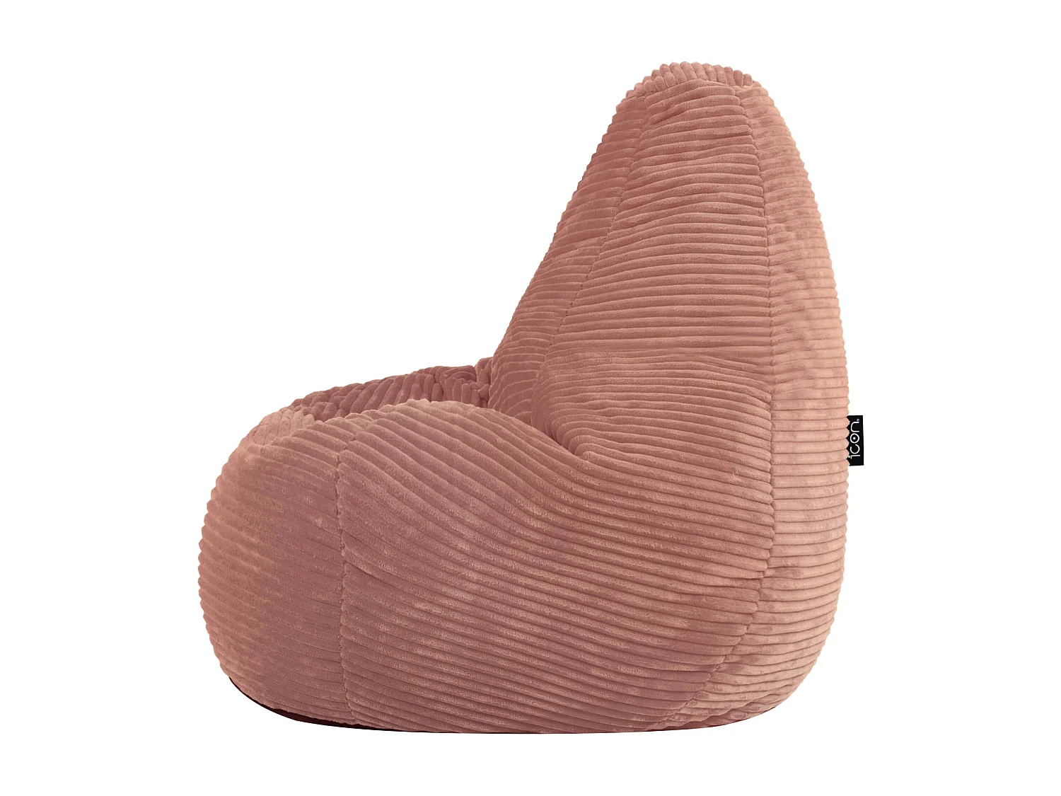 Pouf inclinable enfant velours côtelé rose aube - DALTON