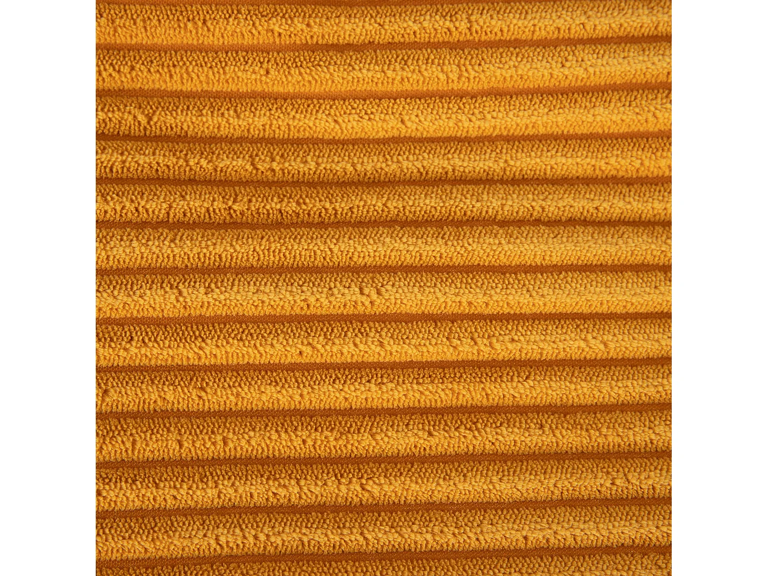 Pouf fauteuil enfant velours côtelé jaune ocre - MORGAN