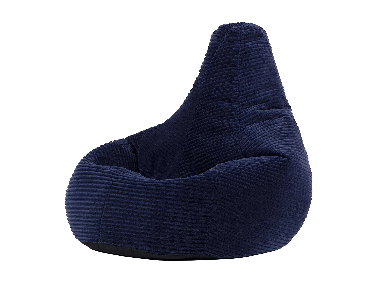 Pouf inclinable enfant velours côtelé bleu marine - DALTON