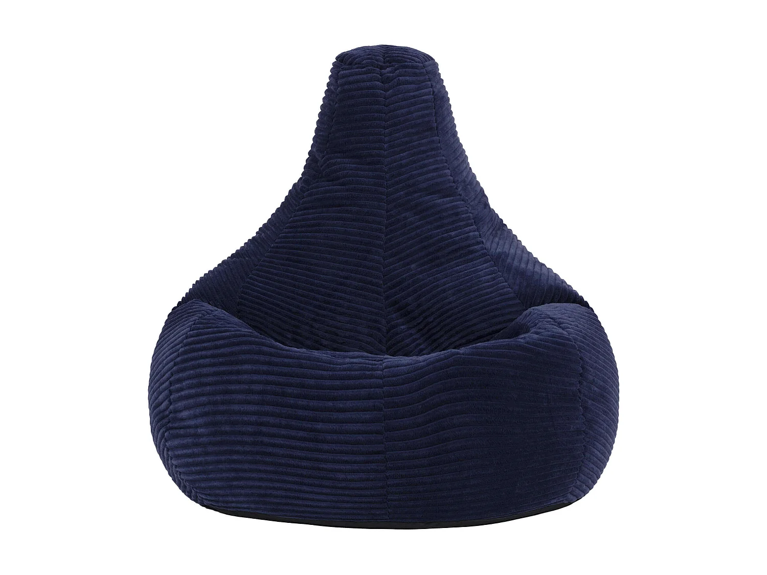 Pouf inclinable enfant velours côtelé bleu marine - DALTON
