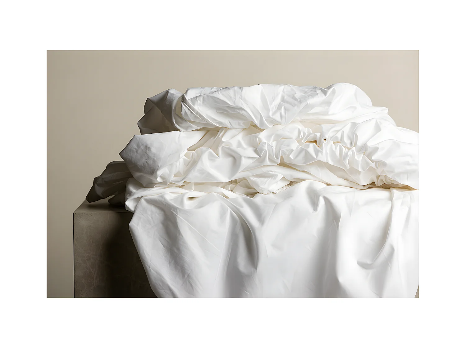 Sigrid drap de lit 200x180cm blanc.