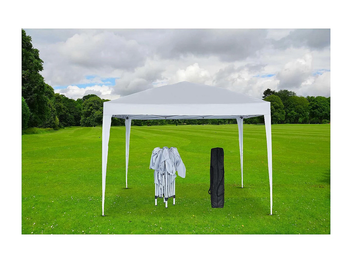 Tonnelle de jardin pliante "Svetlana 4" - 12 m² - 3 x 4 m - Blanc