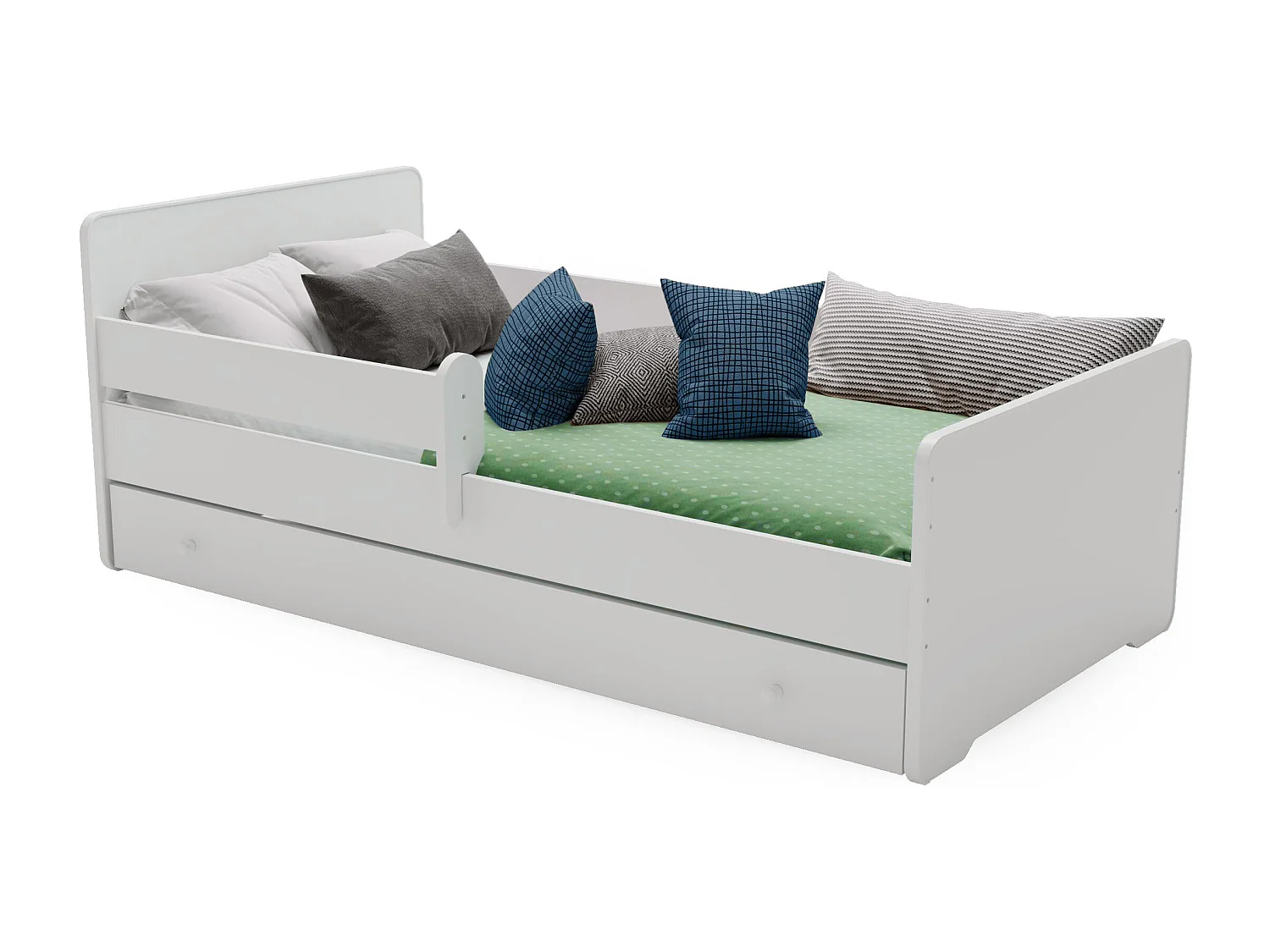 Lit enfant Aksel avec tiroir - sommier et matelas inclus - 160 cm x 80 cm