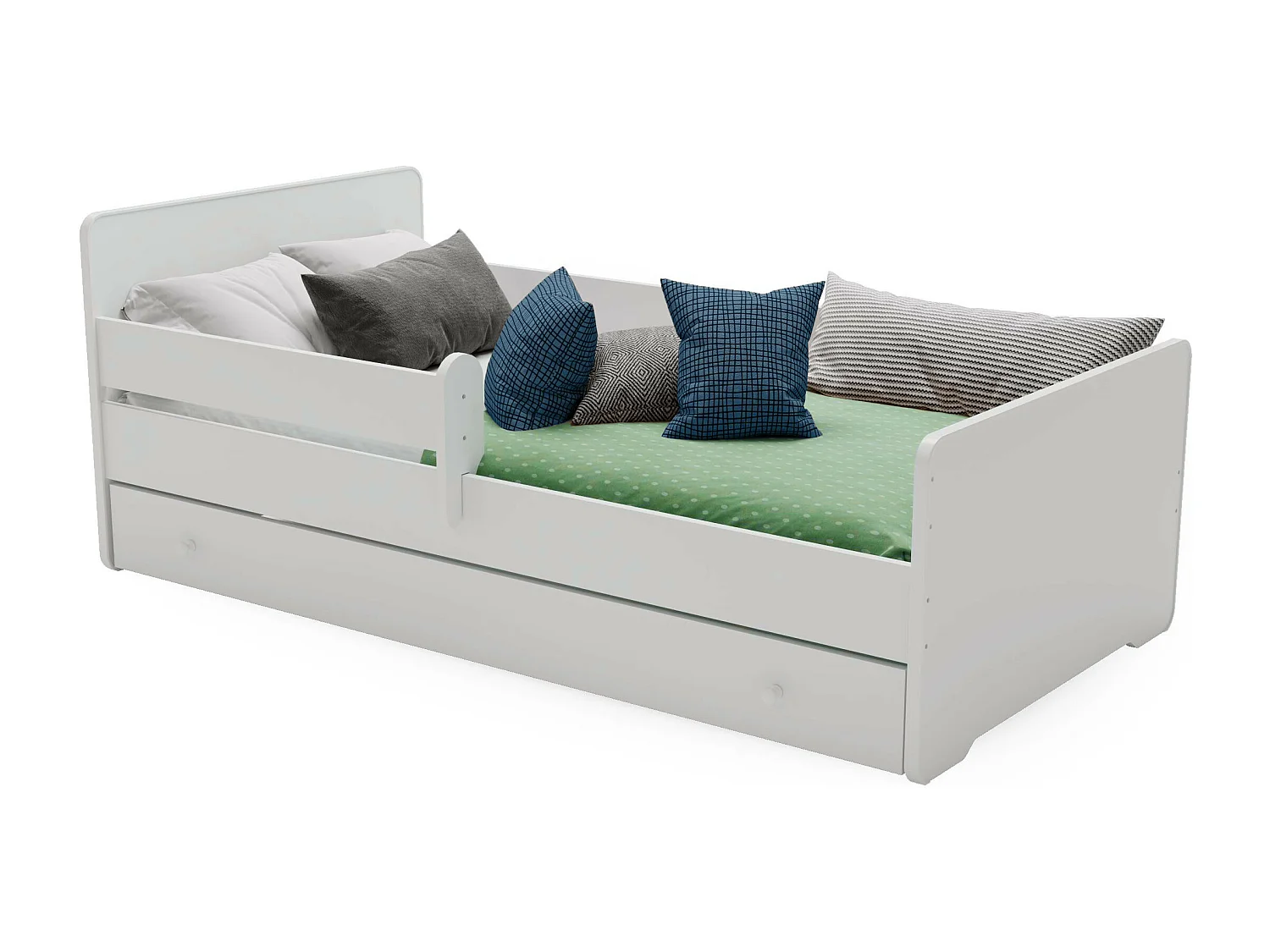Lit enfant Aksel avec tiroir - sommier et matelas inclus - 140 cm x 70 cm