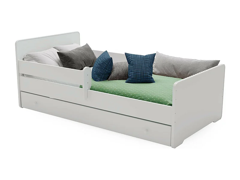 Lit enfant Aksel avec tiroir - sommier et matelas inclus - 140 cm x 70 cm