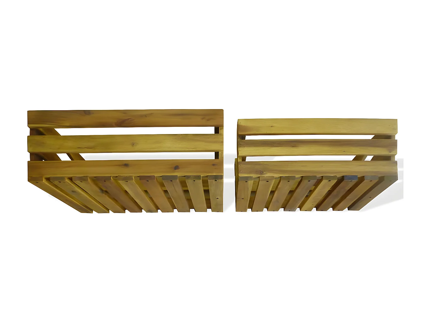 Caisse à pommes 2 pièces Bois d'acacia massif