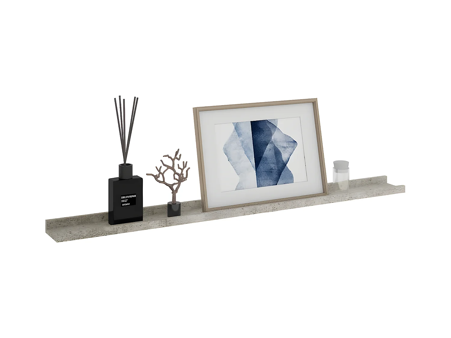 Étagères murales 2 pcs Gris béton 100x9x3