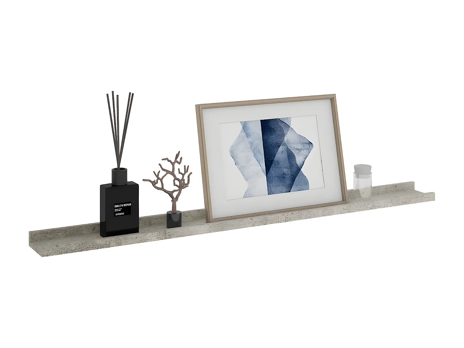 Étagères murales 2 pcs Gris béton 100x9x3