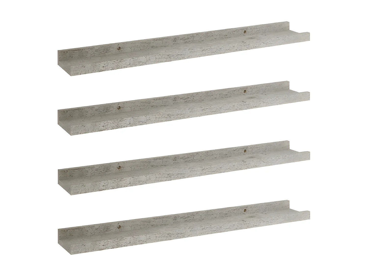 Étagères murales 4 pcs Gris béton 60x9x3