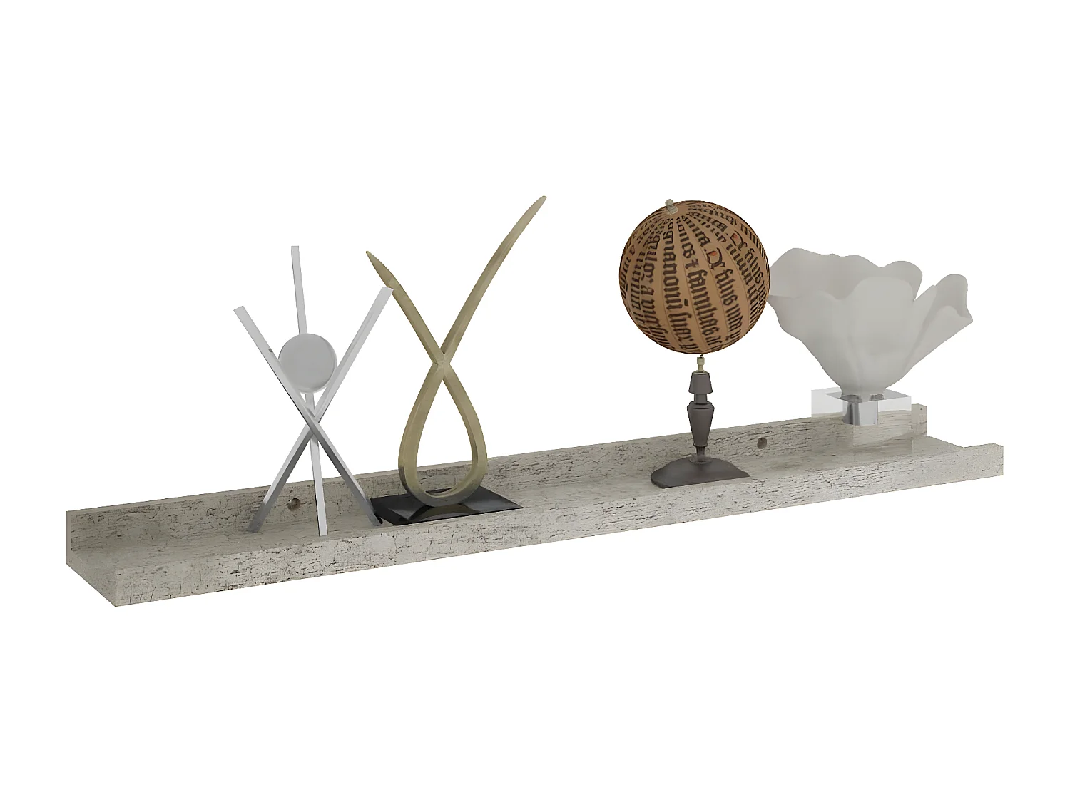 Étagères murales 4 pcs Gris béton 60x9x3