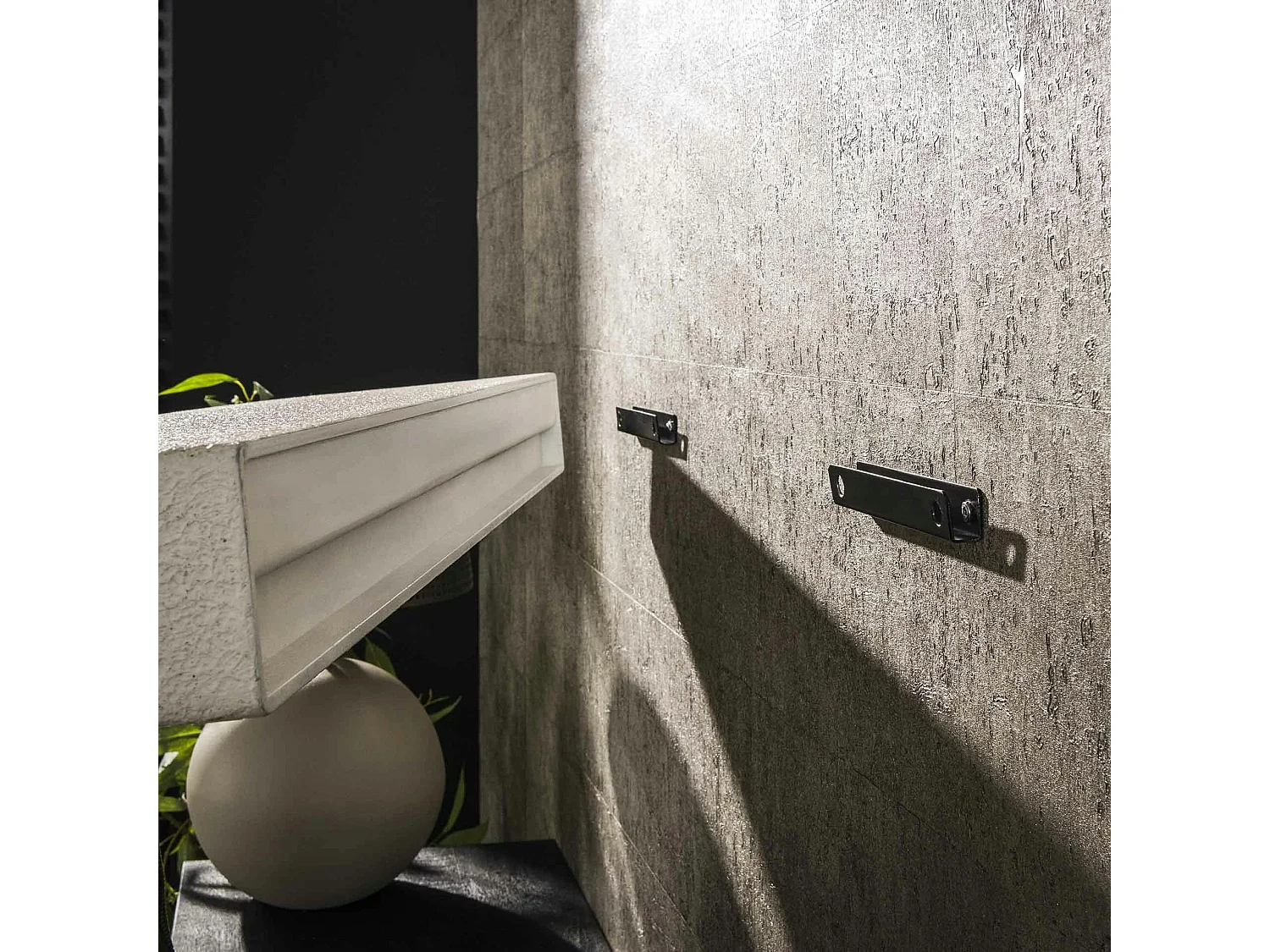 Etagère murale blanche en marbre composite 100 cm TAJ