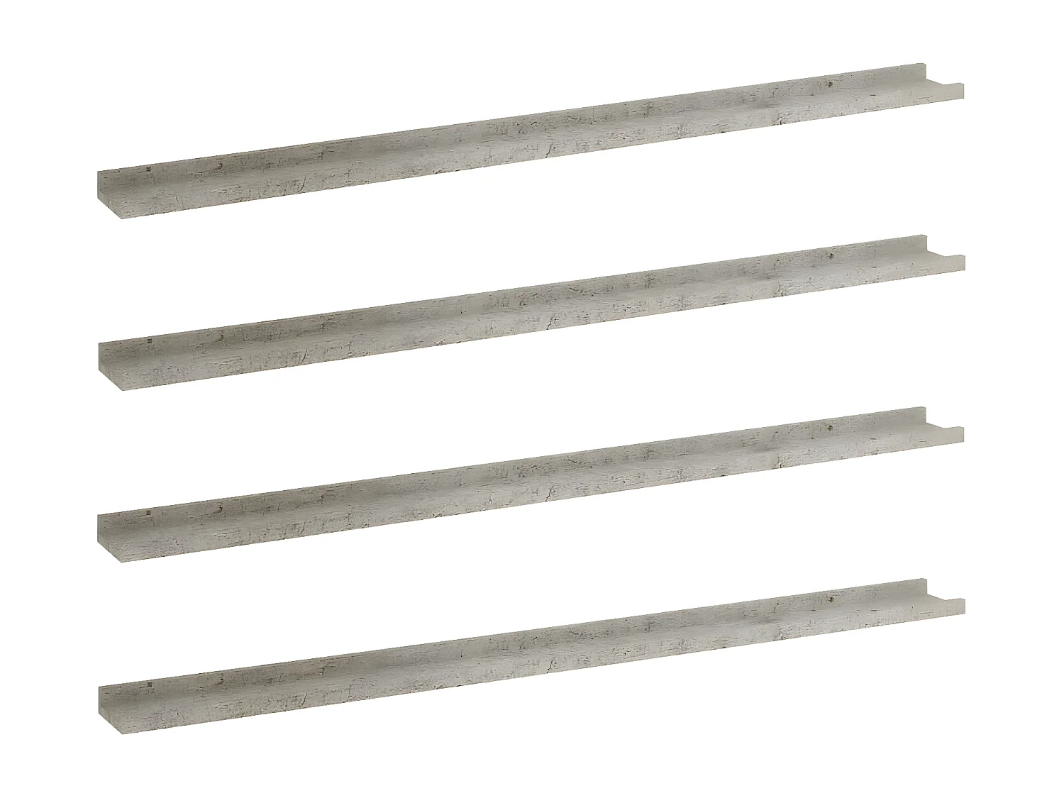 Étagères murales 4 pcs Gris béton 115x9x3