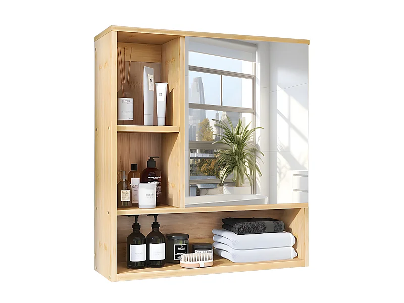 Szafka ścienna łazienkowa z lustrami - szafka łazienkowa 1 drzwiowa wys. 61 cm