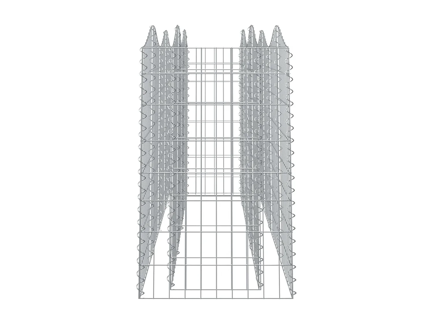Lit surélevé à gabions arqué 200x50x100 cm Fer galvanisé