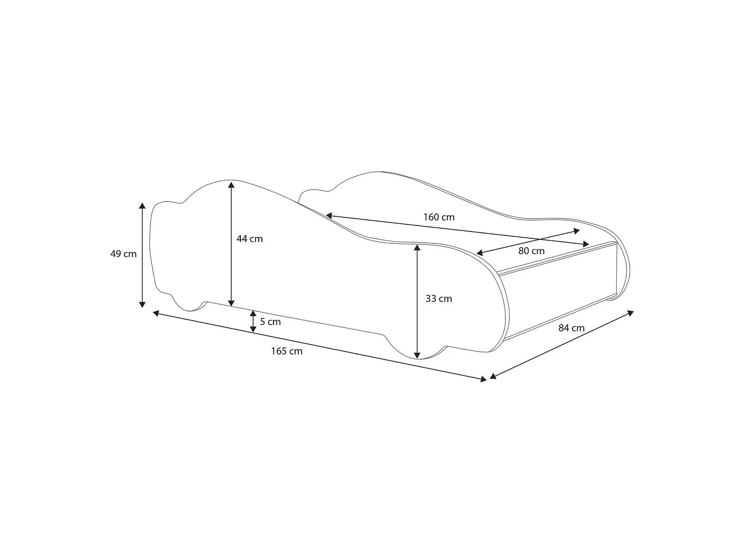 Lit enfant pour garçon Voiture Batman Noir – Design Batcar, Batmobile pour Petits Héros matelas et sommier inclus - 160 cm x 80 cm