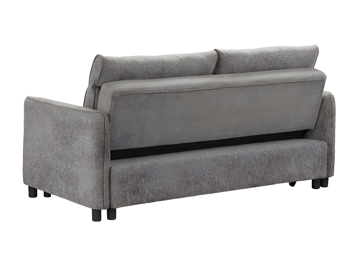Canapé convertible en tissu 3 places Totonto-Couleur Gris foncé