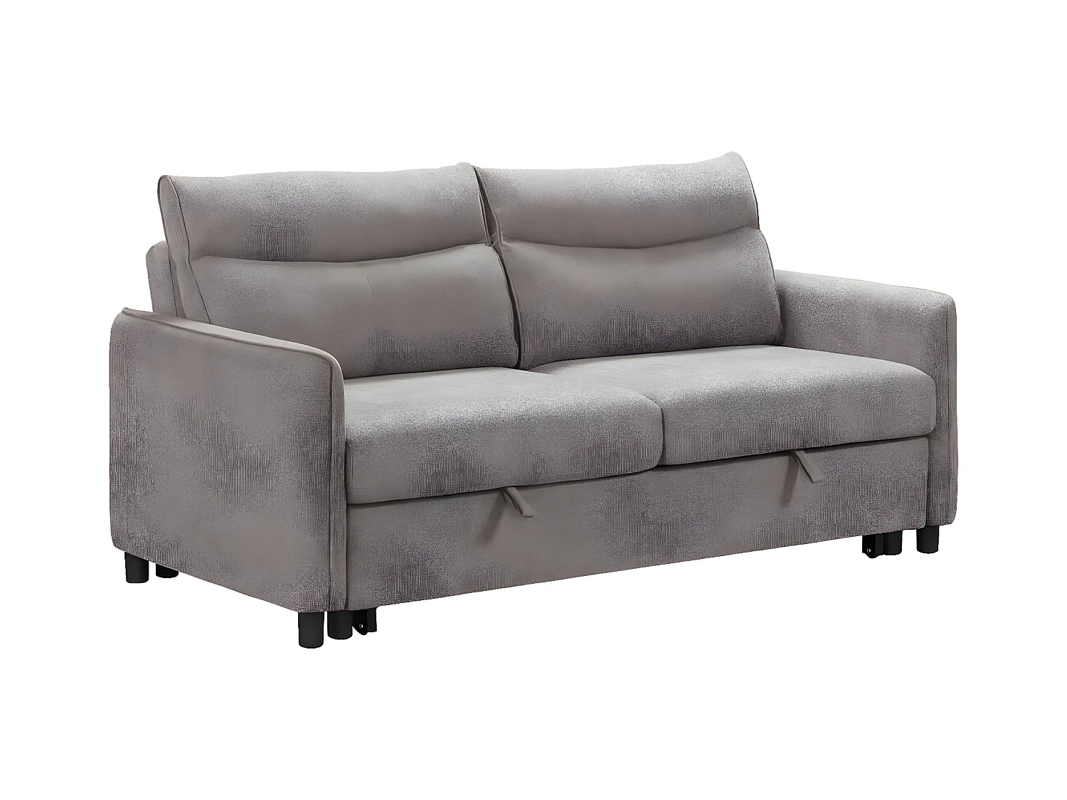 Canapé convertible en tissu 3 places Totonto-Couleur Gris foncé
