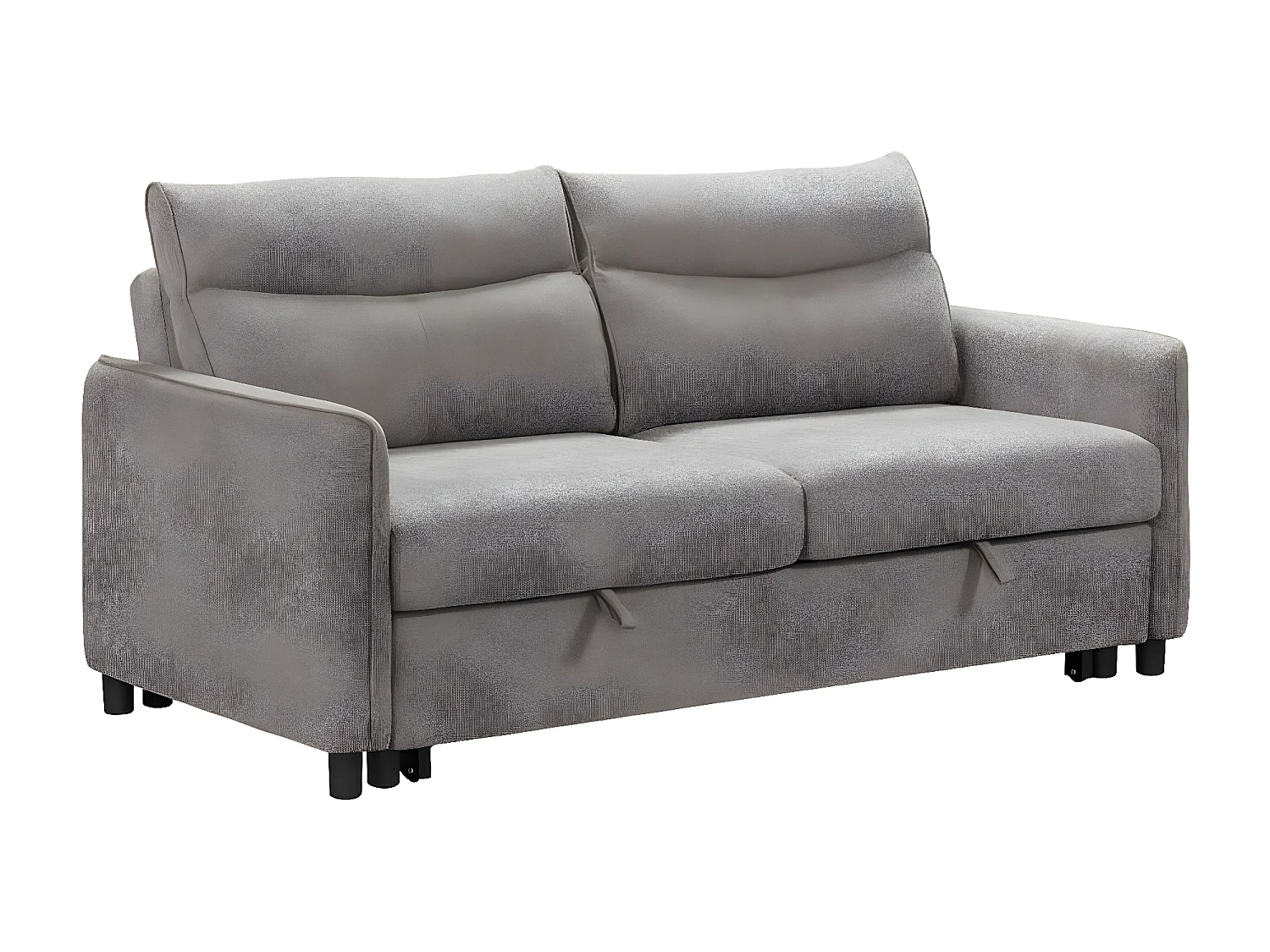 Canapé convertible en tissu 3 places Totonto-Couleur Gris clair