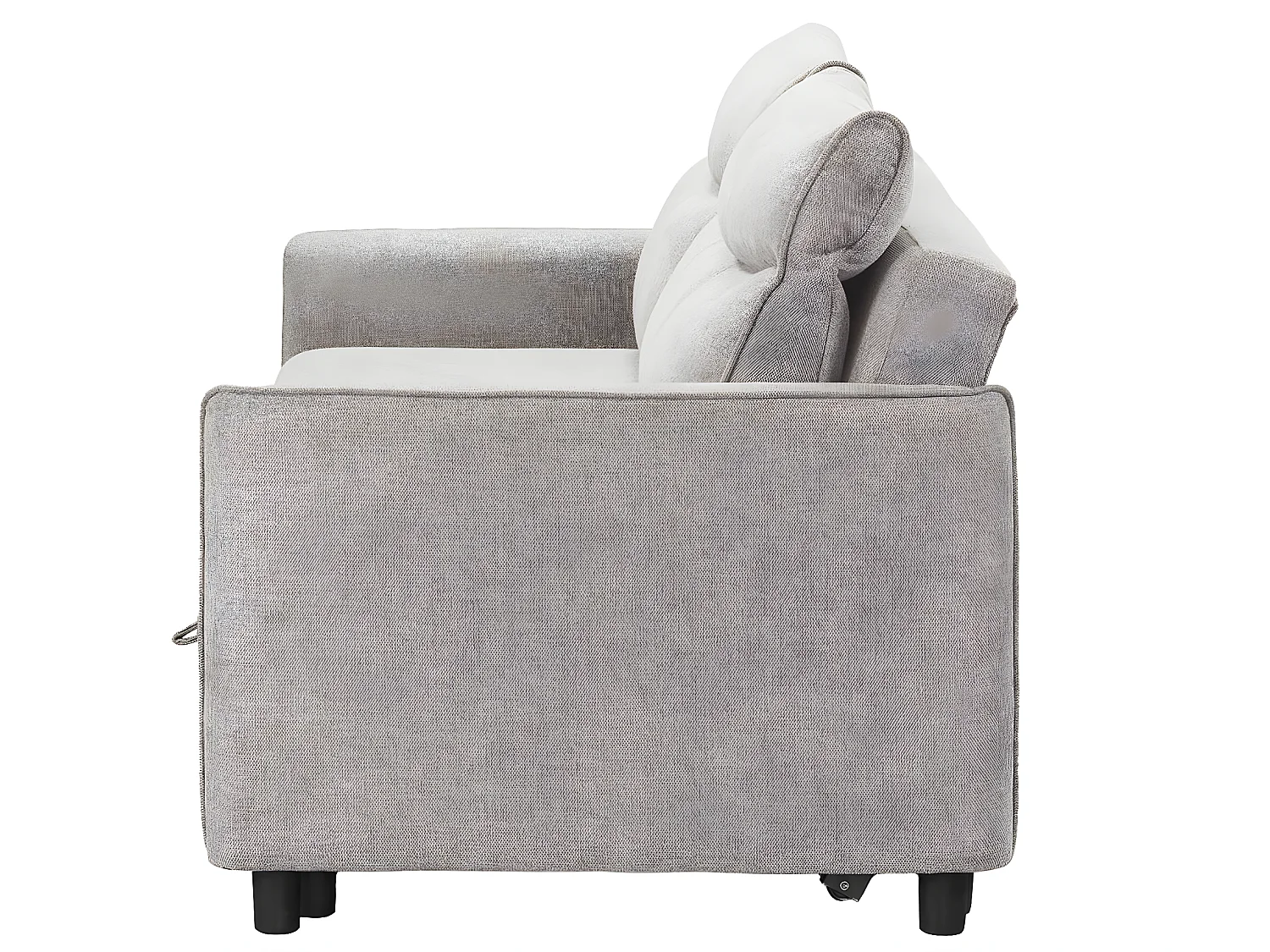 Canapé convertible en tissu 3 places Totonto-Couleur Gris clair