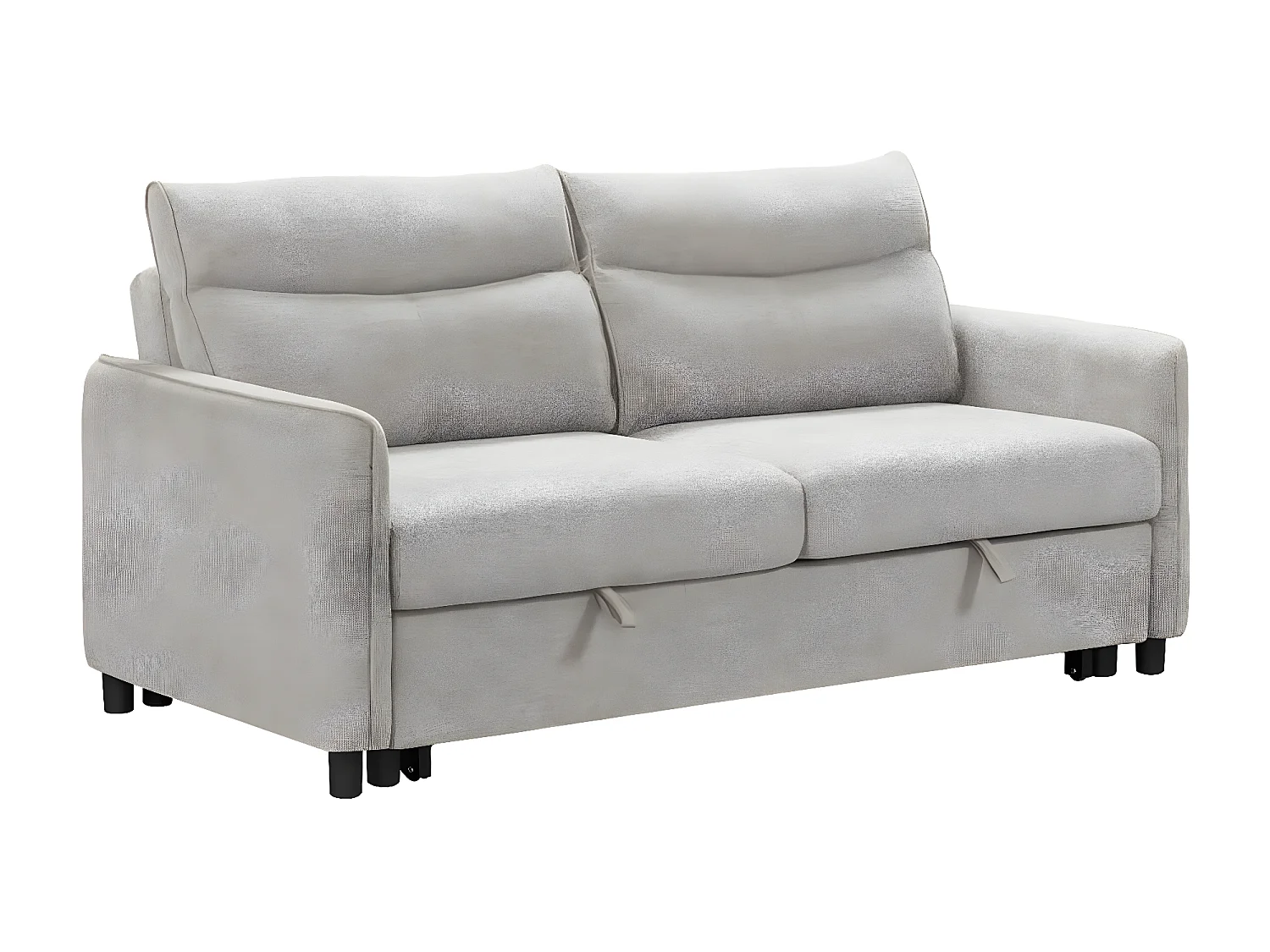 Canapé convertible en tissu 3 places Totonto-Couleur Gris clair