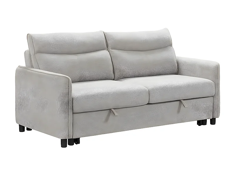 Canapé convertible en tissu 3 places Totonto-Couleur Gris clair