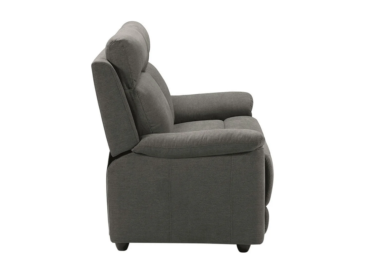 Canapé de relaxation en tissu Katika-Couleur Gris-Système Electrique-3 places