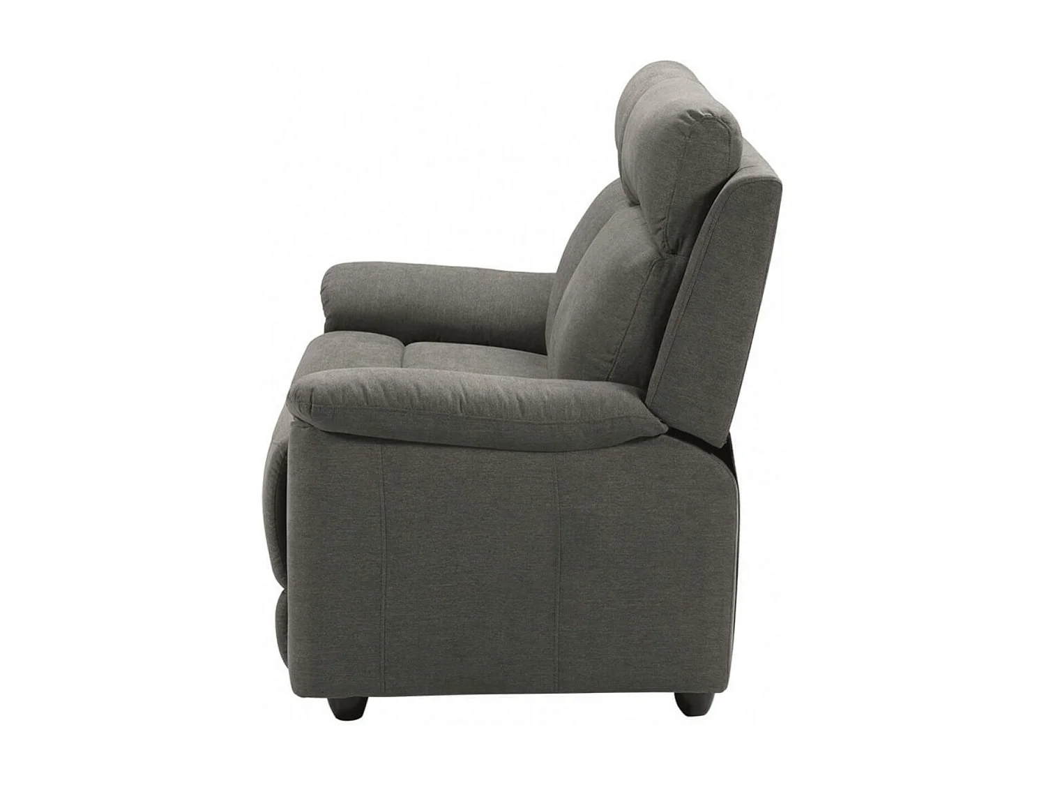 Canapé de relaxation en tissu Katika-Couleur Gris-Système Electrique-3 places