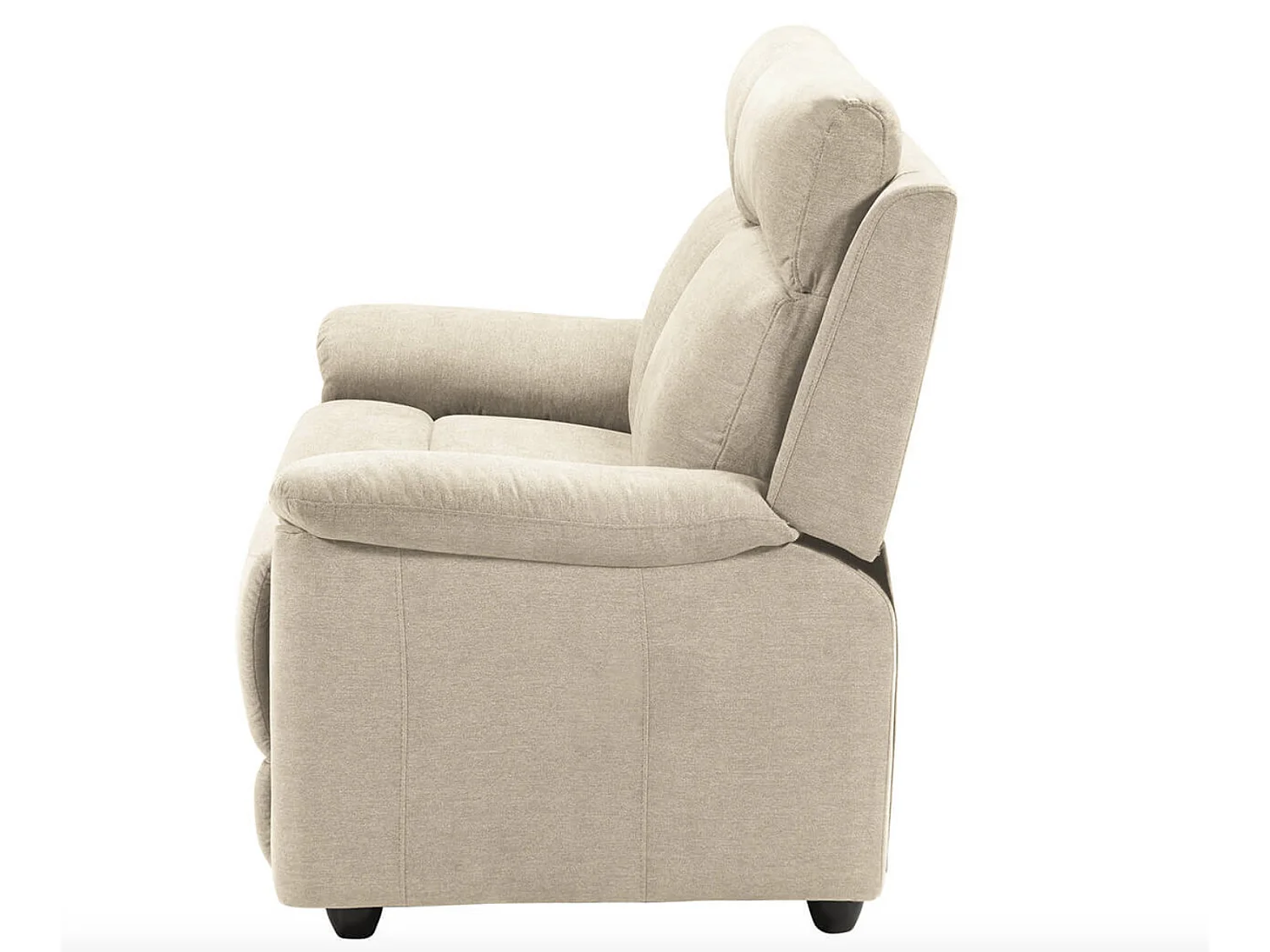 Canapé de relaxation en tissu Katika-Couleur Beige clair-Système Electrique-3 places