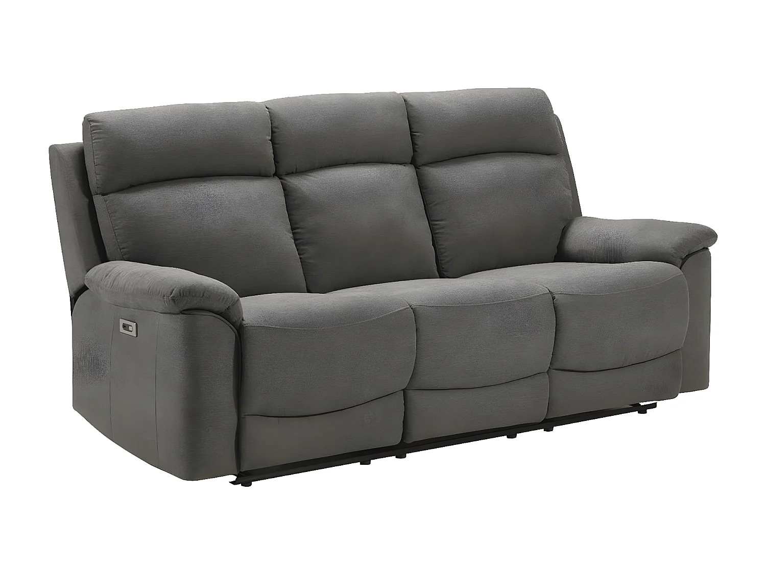 Canapé de relaxation en tissu Katika-Couleur Beige clair-Système Fixe - sans relax-2 places