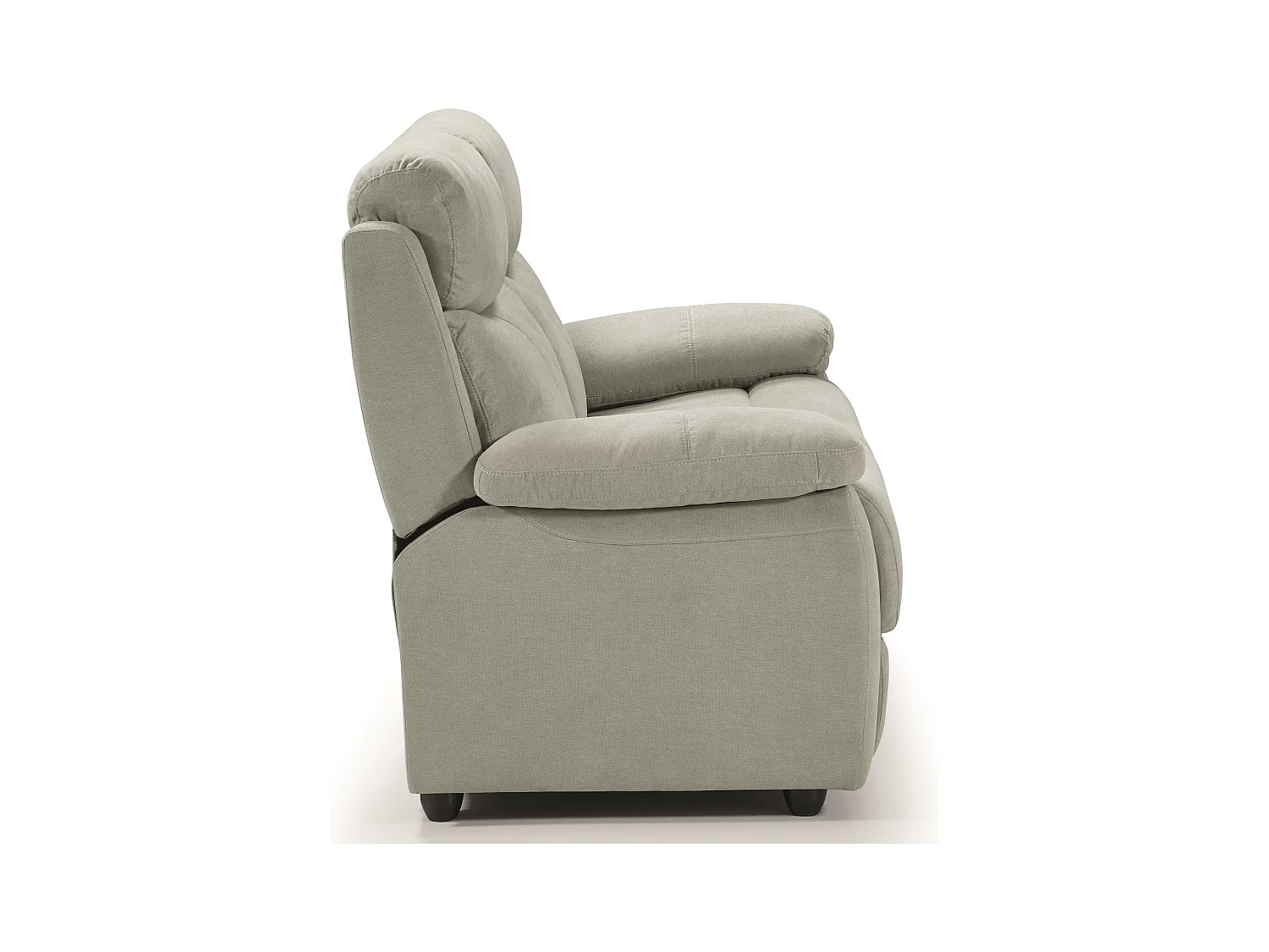 Canapé de relaxation en tissu Kosta-Couleur Gris clair-1 place manuel