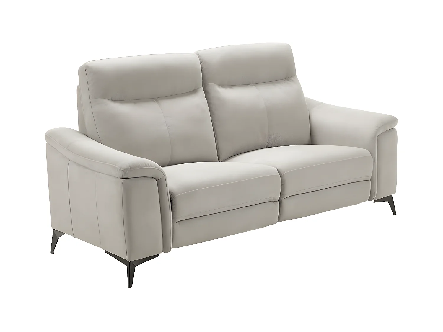 Canapé de relaxation électrique microfibre Kuiza-Couleur Beige clair-1 place électrique