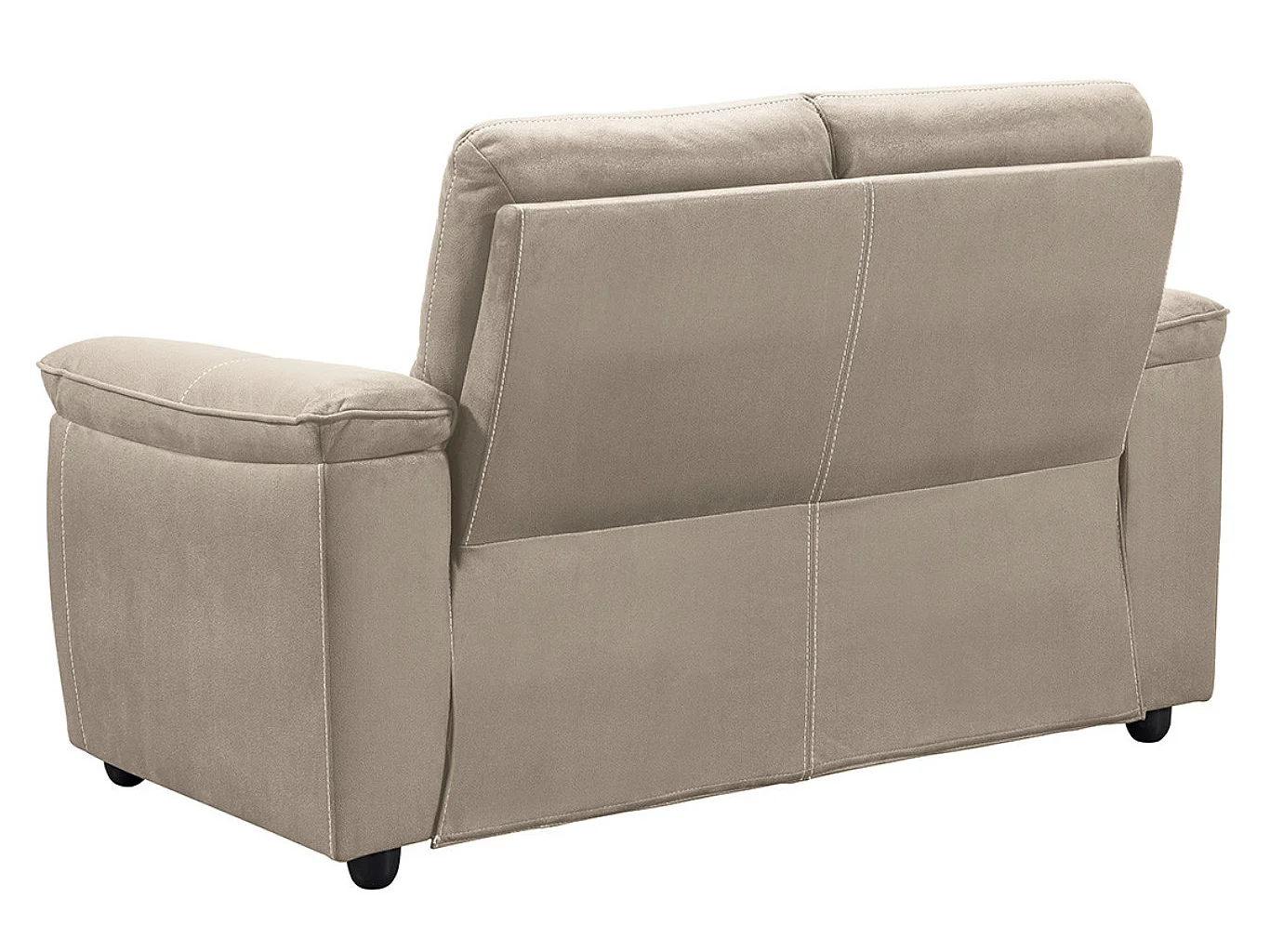 Canapé de relaxation en microfibre Kleman-Couleur Beige-2 places fixe