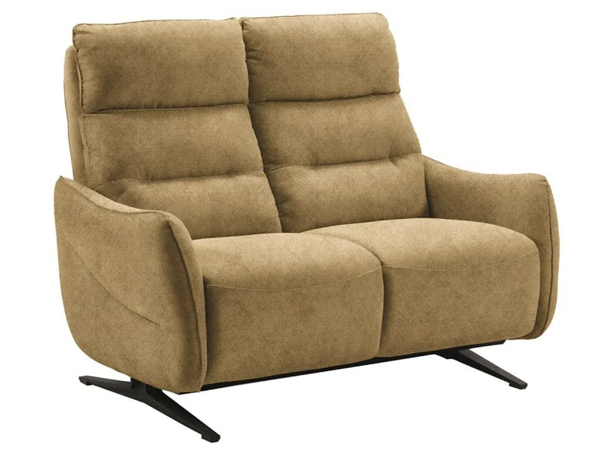 Sofá reclinable de microfibra Kondonia-Gris-Sistema Eléctrico-2 plazas