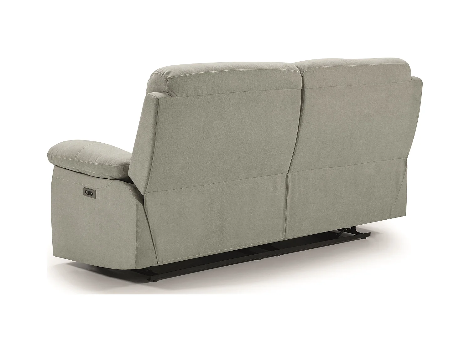 Relaxbank van stof Kosta-Kleur Lichtgrijs-Aantal plaatsen) 3-zits elektrische relax