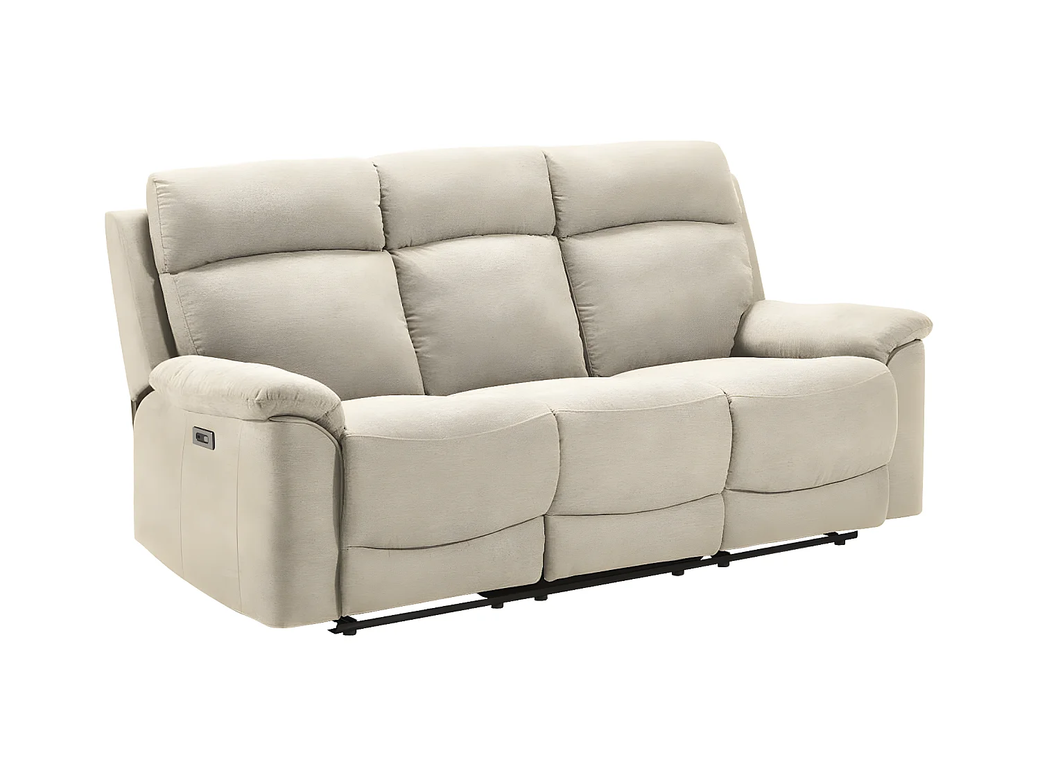 Relaxbank in stof Katika-Kleur Licht beige-Systeem Handmatig-Aantal plaatsen) 3 plaatsen
