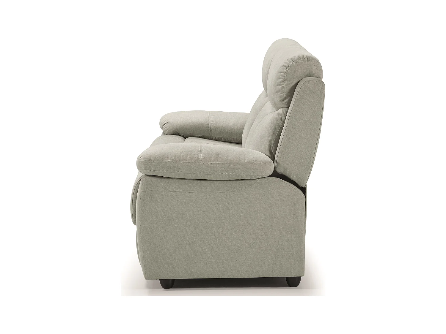 Relaxbank van stof Kosta-Kleur Lichtgrijs-Aantal plaatsen) 3 zits handmatig relax