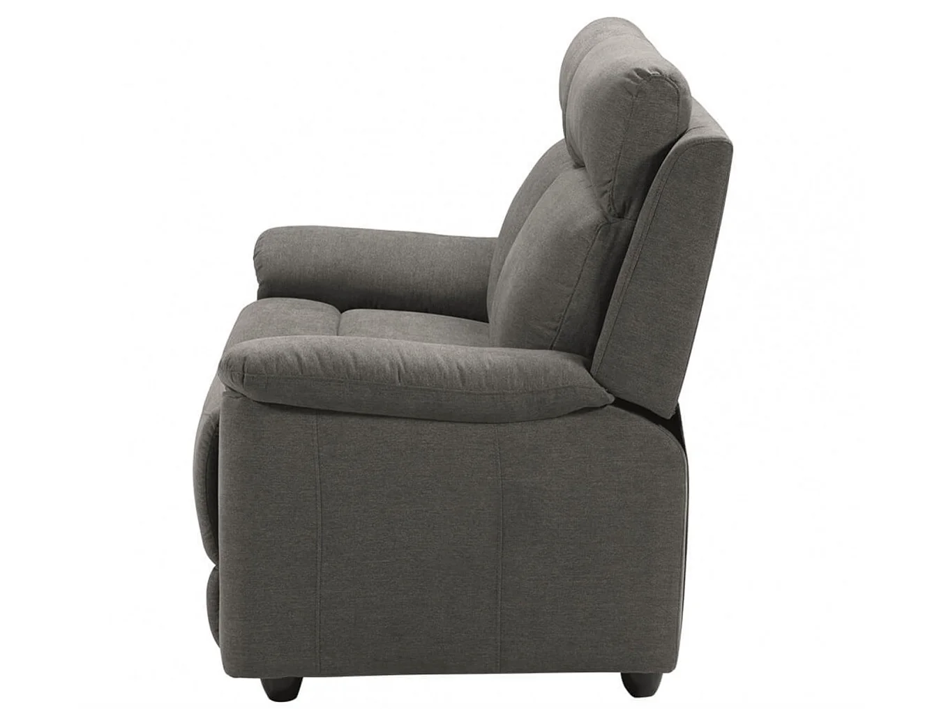 Canapé de relaxation en tissu Katika-Couleur Gris-Système Manuel-3 places
