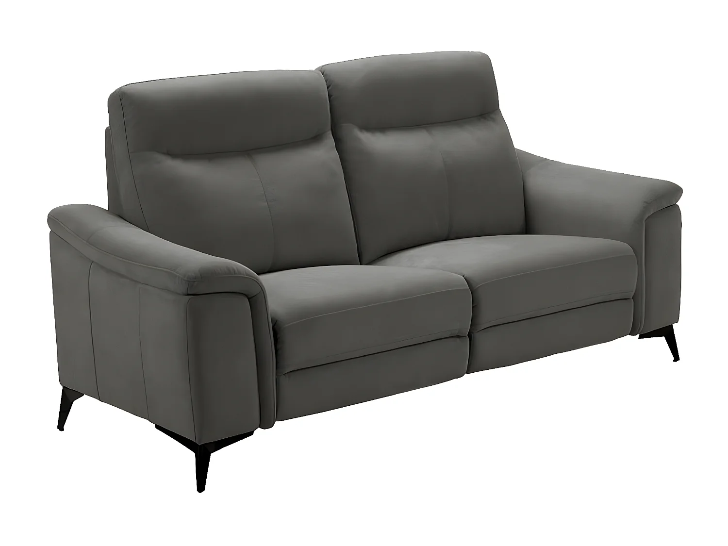 Canapé microfibre Kuiza-Beige clair-2 places fixe