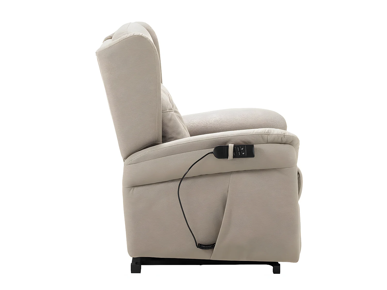 Karola elektrische relaxfauteuil met 2 stoffen motoren-Kleur Beige