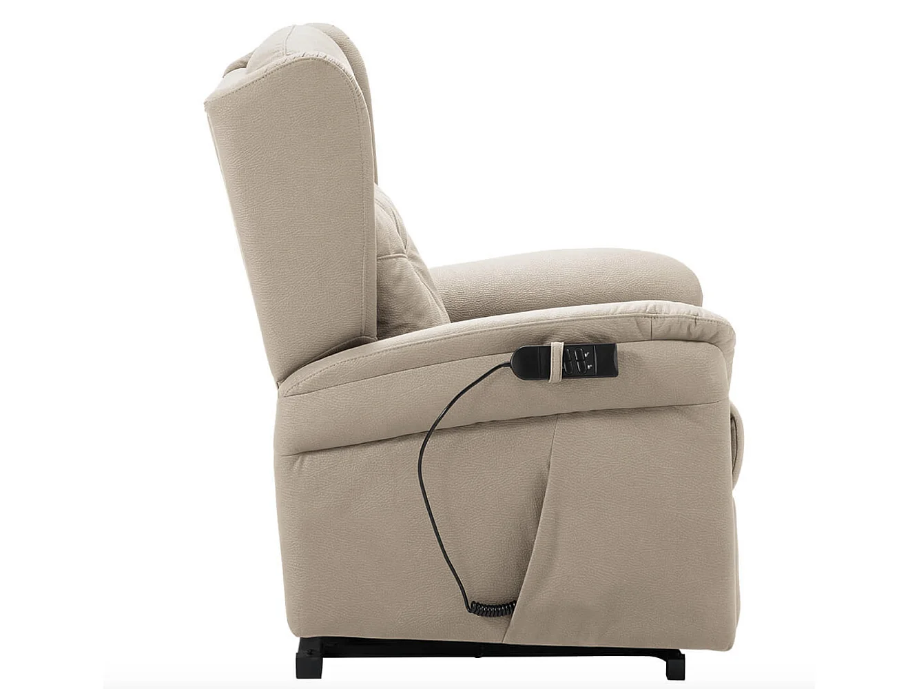 Fauteuil relevable de relaxation électrique 2 moteurs tissu Karola-Couleur Beige