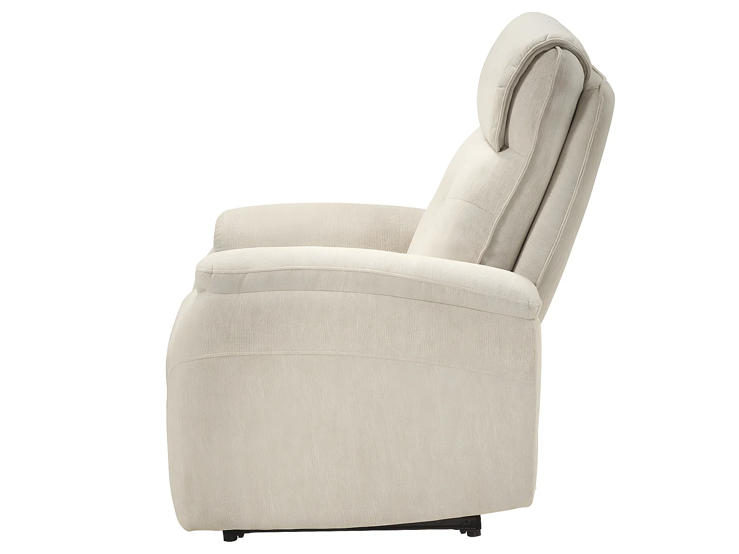 Fauteuil de relaxation électrique tissu Klona-Couleur Beige clair