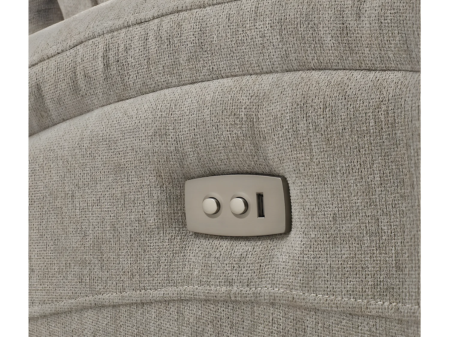 Fauteuil de relaxation électrique tissu Klona-Couleur Beige clair