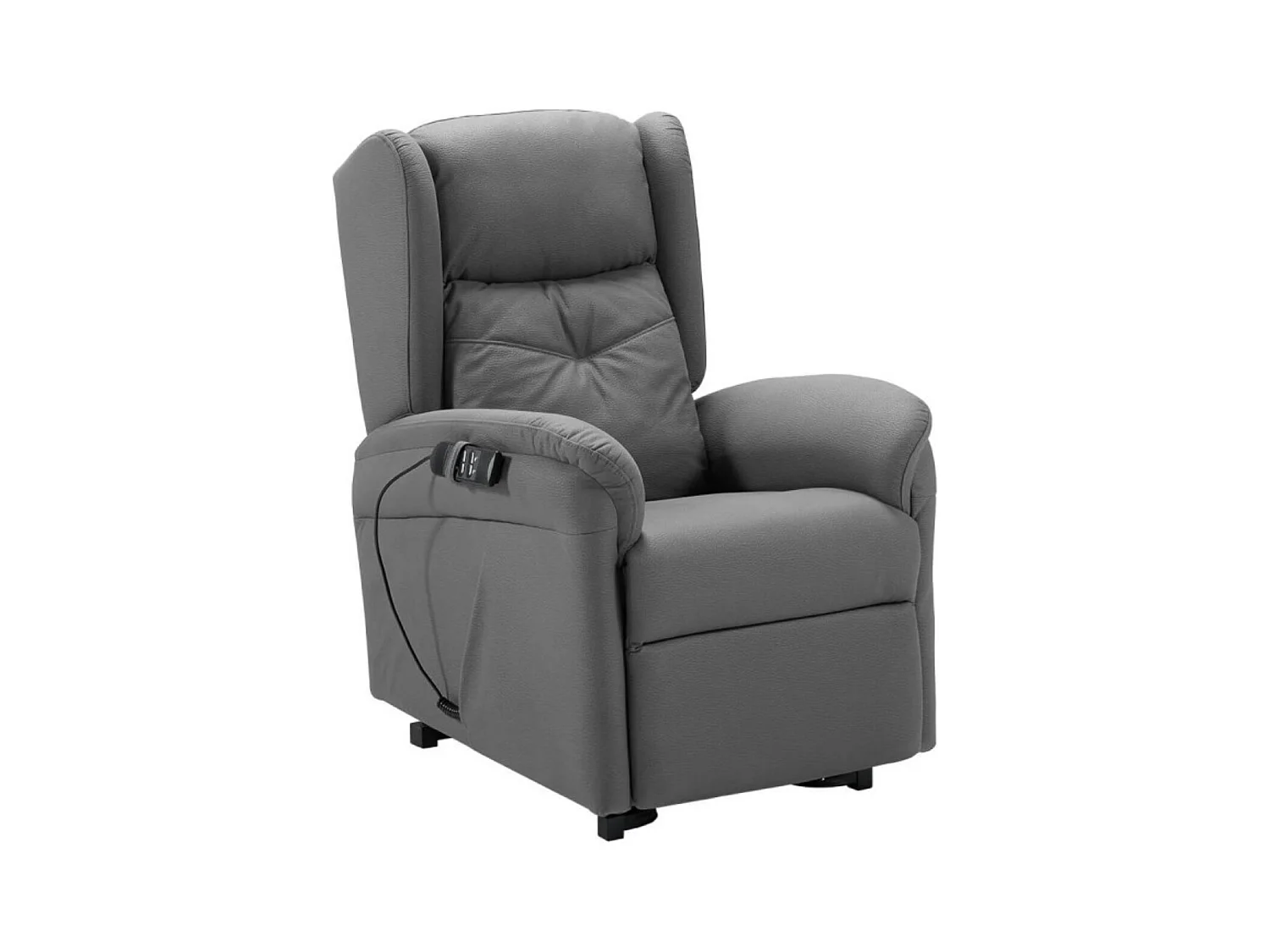 Fauteuil de relaxation et releveur électrique 2 moteurs tissu Kalone-Couleur Gris foncé