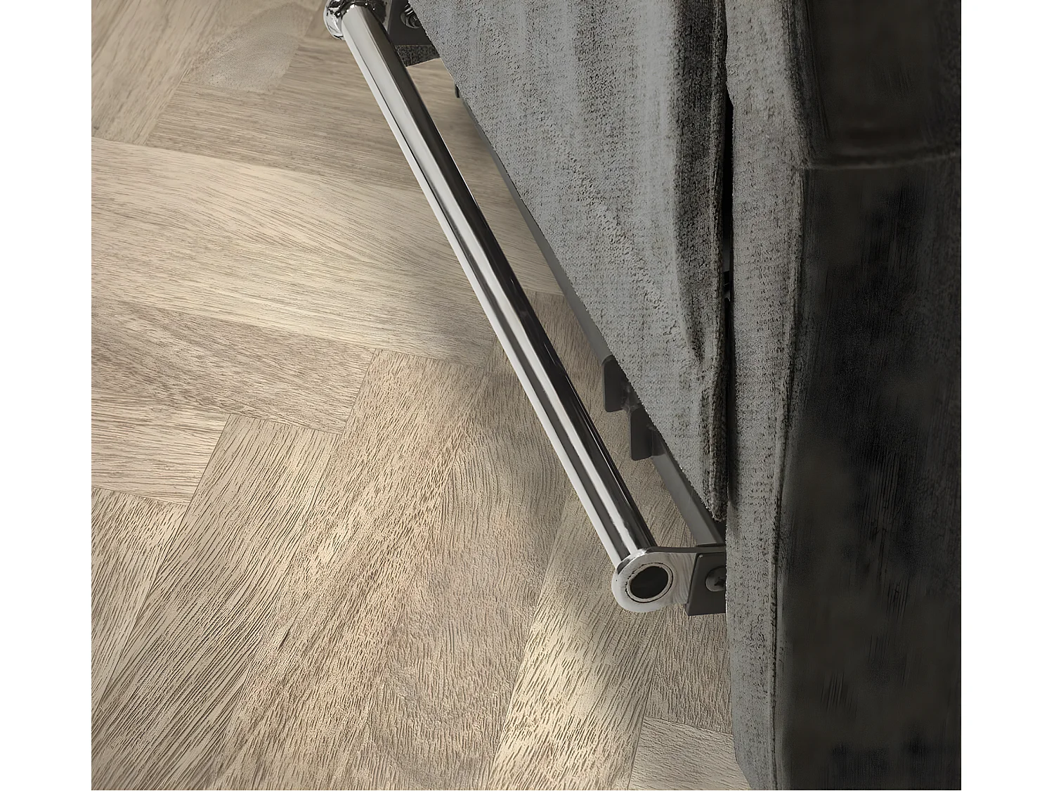 Fauteuil sur roulettes de relaxation et releveur électrique 2 moteurs tissu Vikola-Couleur Gris foncé