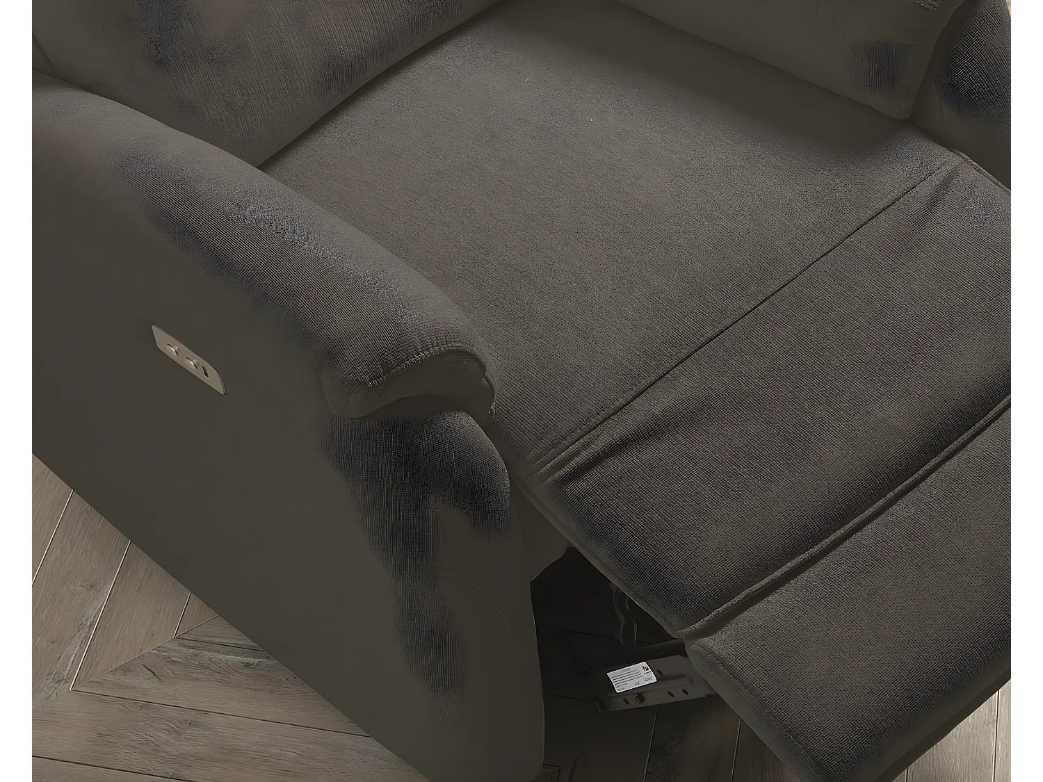 Fauteuil de relaxation électrique tissu Klona-Couleur Gris foncé