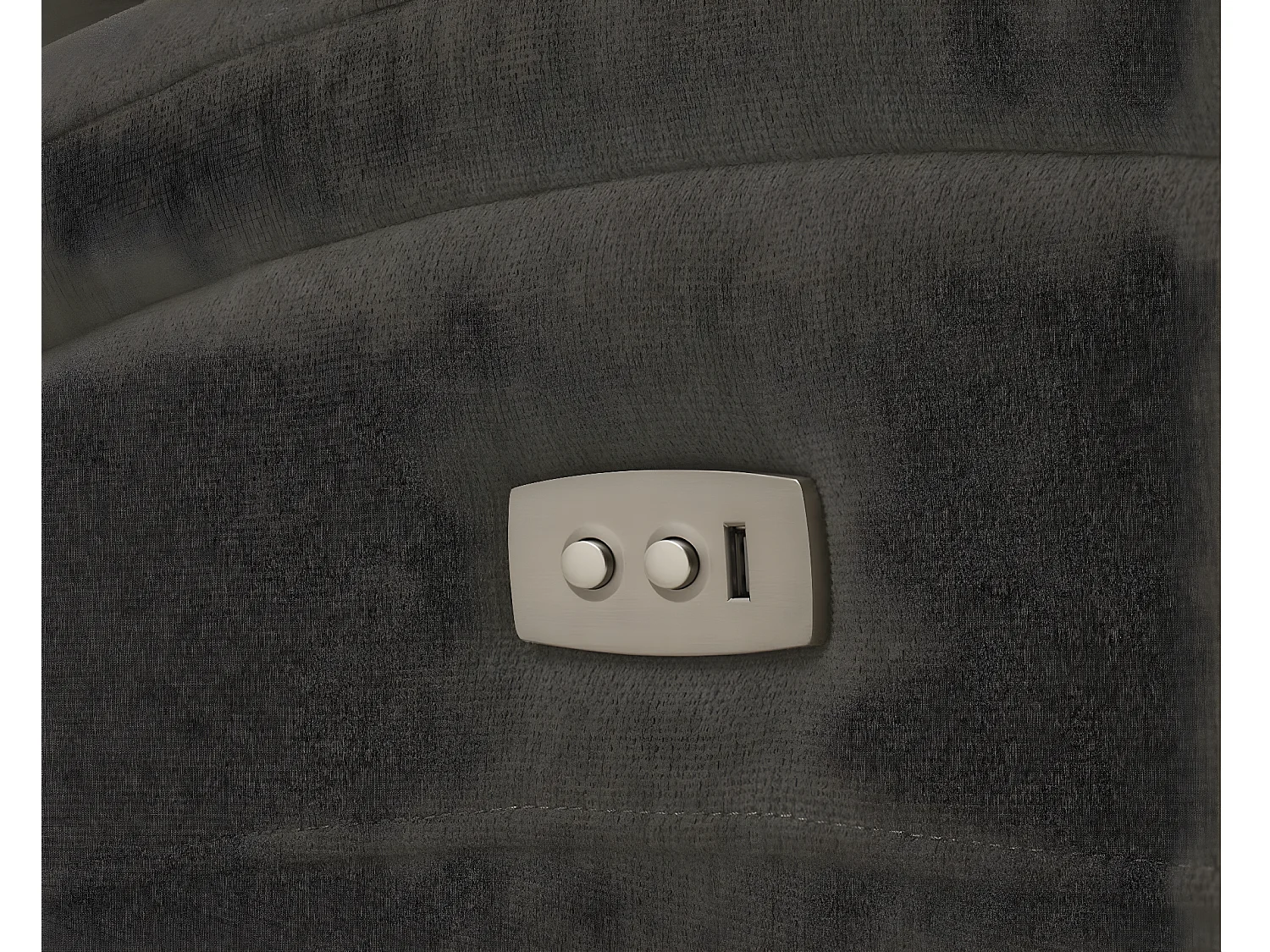 Fauteuil de relaxation électrique tissu Klona-Couleur Gris foncé