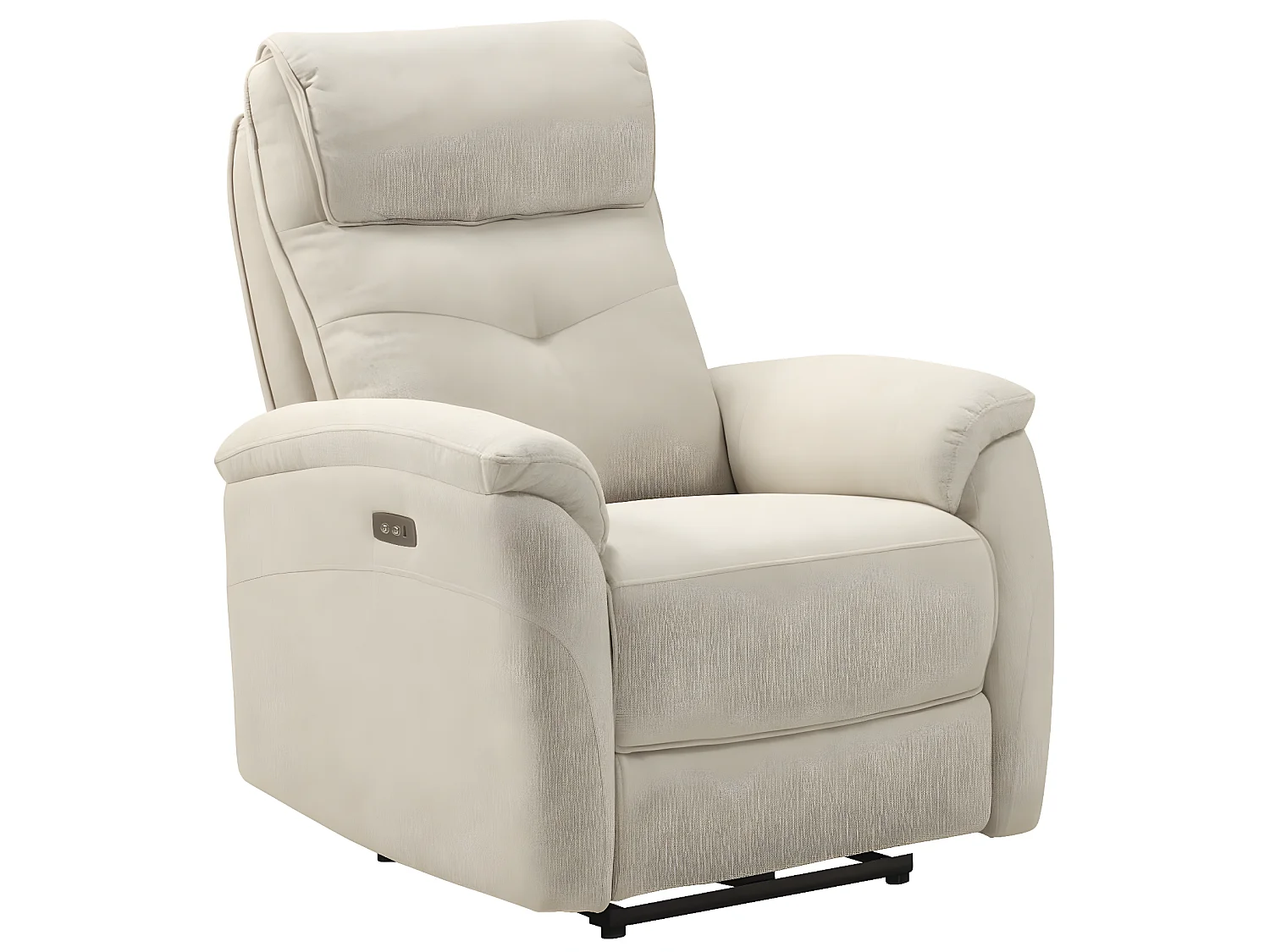 Fauteuil de relaxation électrique tissu Klona-Couleur Gris foncé