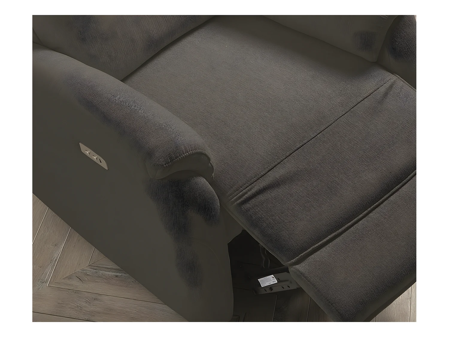 Klona stoffen elektrische relaxfauteuil-Kleur Donkergrijs
