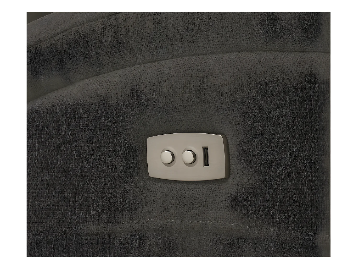 Klona stoffen elektrische relaxfauteuil-Kleur Donkergrijs